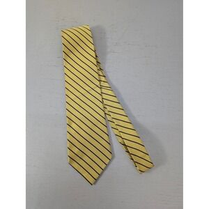 Vintage‎ Ashford & Brooks London Stripe Handmade Silk Neck Tie Yellow Black NEW